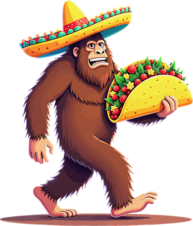 Bigfoot Carrying Taco Funny Cinco De Mayo Sombrero Coffee Mug