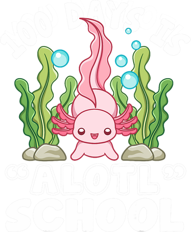 100th Day Of School 100 Days Is Alotl School Axolotl Doggie Tank