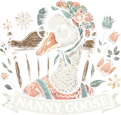 Floral Nanny Goose Funny Nana Goose Floral Mothers Day Women Gift Kids Sweatshirt