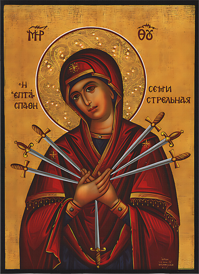 Theotokos Virgin Mary Eastern Orthodox Byzantine Art Church Coaster