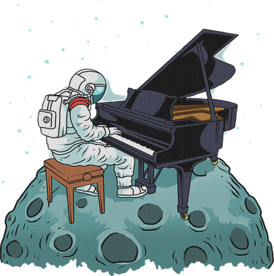 Grand Piano Pianist Gift Astronaut Music Piano Hat