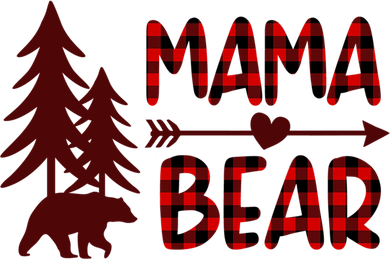Funny  Buffalo Plaid Mama Bear Gift Ornament