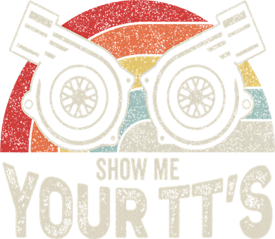 Retro Vintage Show Me Your Tt's Twin Turbo Car Racing Backpack