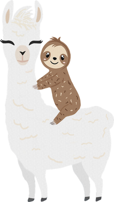 Sloth Riding Llama Funny Birthday Gift For Boy, Girl Kids Sweatshirt