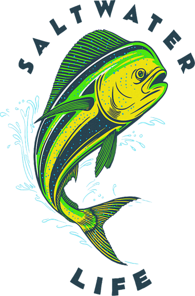 Saltwater Life Saltwater Mahi Mahi Jumping Fishing Kids T-Shirt