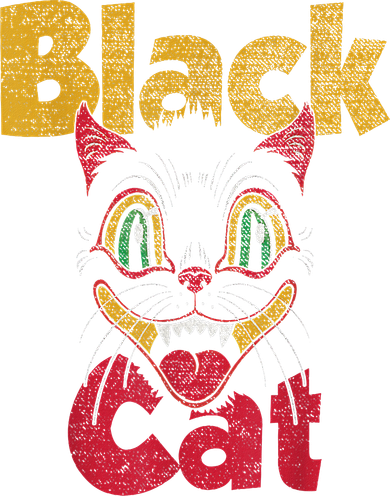 Vintage Halloween Retro Black Cat Retro Fireworks Women Beanie