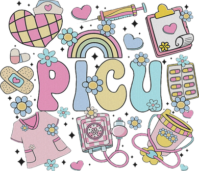 Picu Nurse Stuff Retro Pediatric Nurse Icu Peds Nursing Kids Hoodie