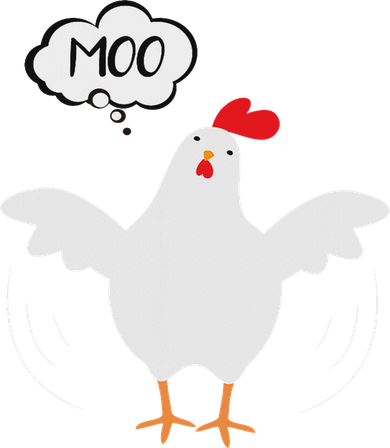 Funny Chicken Saying Moo But Guess What Chicken Moo Coaster