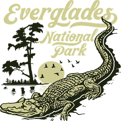 Giant Step Design Co. Everglades National Park Vintage Crocodile Alligator Florida Women's Sweatshirt