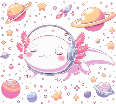Astrolotl Space Axolotl - Kawaii Japanese Anime Axolotl Bucket Hat