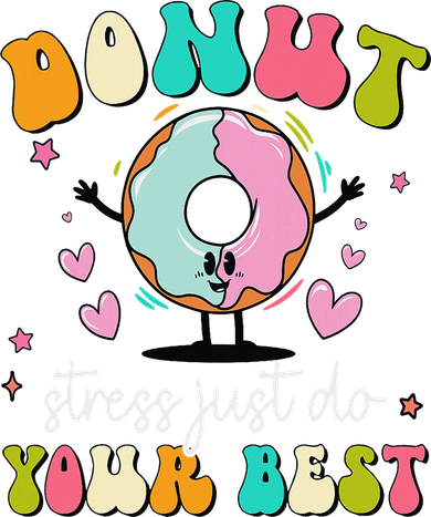 Groovy Donut Stress Do Your Best Teacher Test Day Toddler Long Sleeve