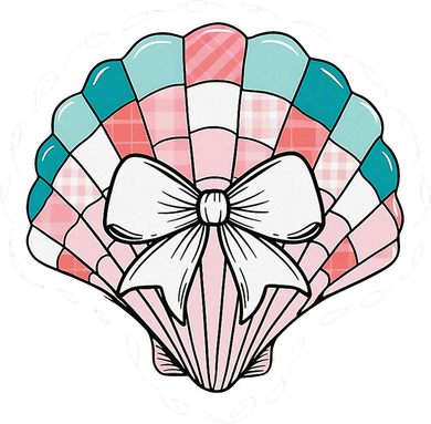Seashell Coquette Summer Vibes Coastal Hawaii Preppy Beach Coaster