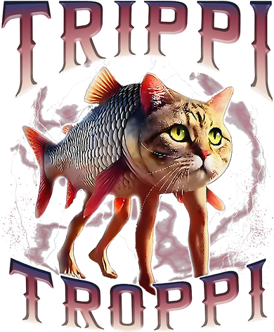 Trippi Troppi - Italian Brainrot Meme Cat Gift Button