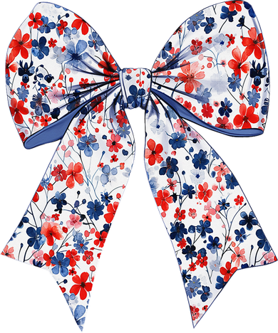 Cute American Flag Floral Coquette Bow Patriotic 4th Of Doddie Hoodie