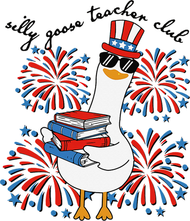 Patriotic Silly Goose Teacher Club 4th Of July Teacher Life Toddler T-Shirt