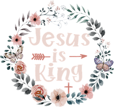 Jesus Is King Religious Floral Christian Toddler T-Shirt