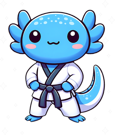 Cute Kawaii Karate Axolotl Martial Arts Toddler T-Shirt