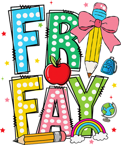 Happy Friyay Coquette Bow Friday Weekend Teacher Kids T-Shirt