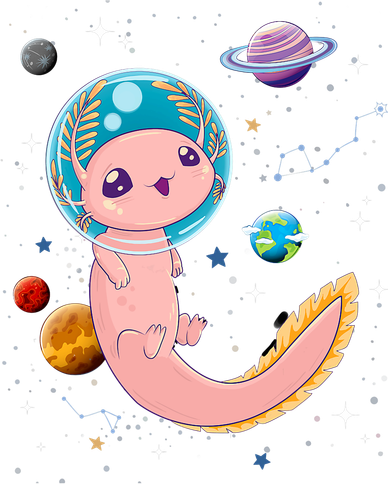 Cute Creepy Anime Pastel Goth Clothes Space Axolotl Kawaii Backpack