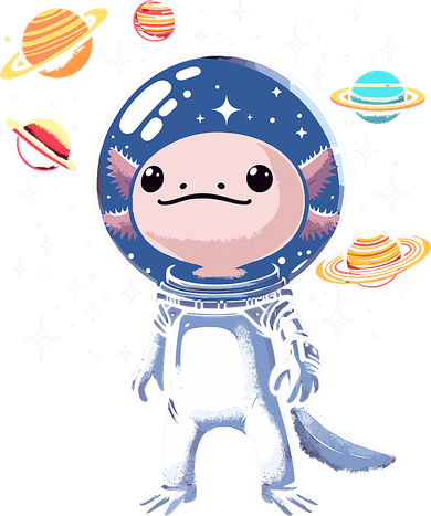 Space Axolotl Astronaut Planet Space Aesthetic Goth  Doggie Tank