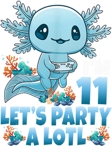 I'm 11 Let's Party A Lotl 11th Birthday 11 Year Old Axolotl  Tote Bag
