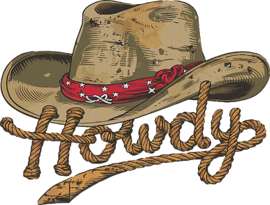 Howdy Cowboy Hat Funny Western Rodeo Toddler Long Sleeve
