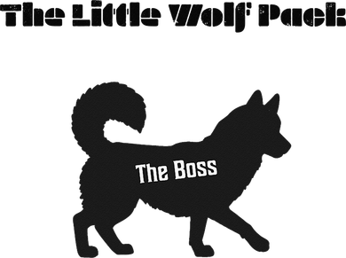 Top Dog Little Wolf Pack - Matching Husky Family Boss Kids Hoodie