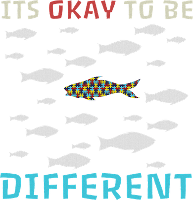 It's Okay To Be Different Fish Autism Awareness Month Kids Sweatshirt