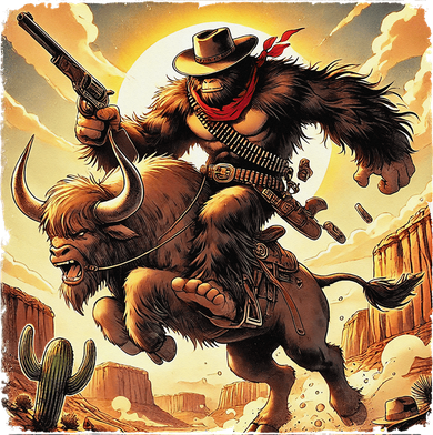 Cowboy Bigfoot Western Vintage Rodeo Graphic Poster Women's Tank Top
