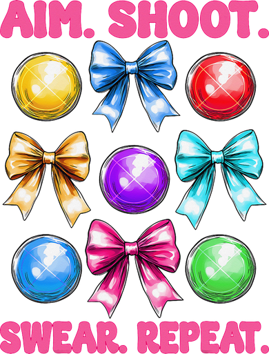 Bocce Ball Player Girl Mom Mothers Day Aim Shoot Swear Button