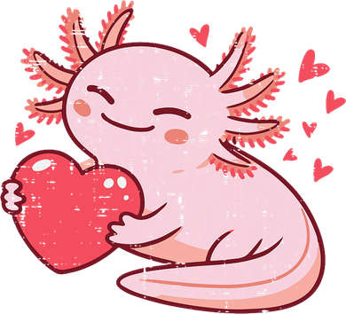Valentines Day Axolotl Heart Cute  Toddler Hoodie