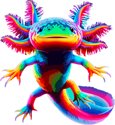 Axolotl Beautiful Colorful Axolotl Coffee Mug