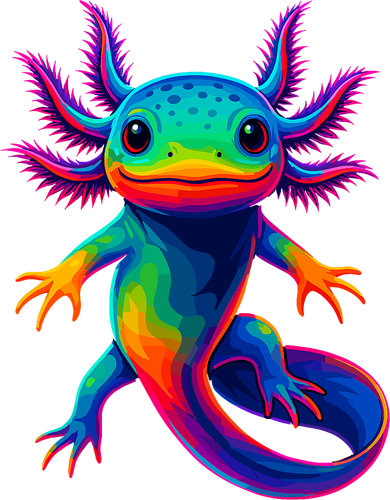 Axolotl Beautiful Colorful Kawaii Axolot Toddler T-Shirt
