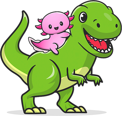 Funny Kawaii  Dino Dinosaur Axolotl Lover Doggie Tank