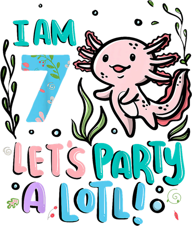 7th Birthday Axolotl - I Am 7 Let's Party A Lotl  Tumbler