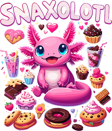 Axolotl Snaxolotl Funny Snacks Axolotls Golf Towel