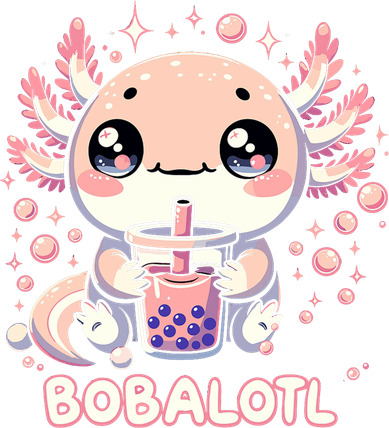 Axolotl Boba Tea Kawaii Anime Cute Kids Hoodie