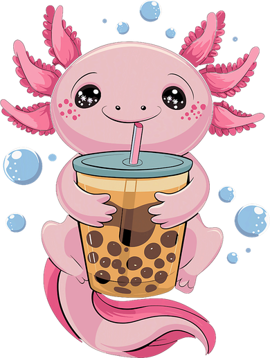 Axolotl Boba Tea Bubble Tea Kawaii Axolotl Hoodie