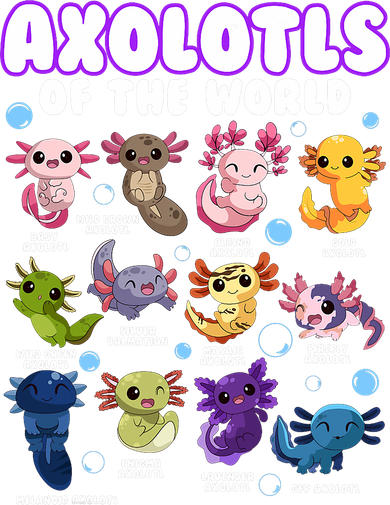 Axolotl Cute Axolotls Animals Of The World Herpetology 2 Women's T-Shirt