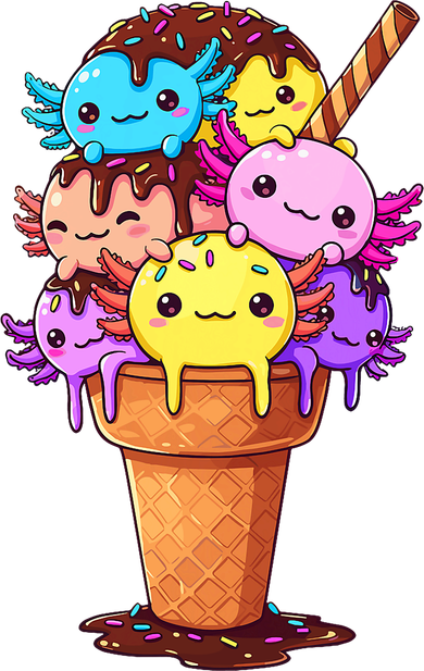 Axolotls Ice Cream Funny Axolotl Toddler Hoodie