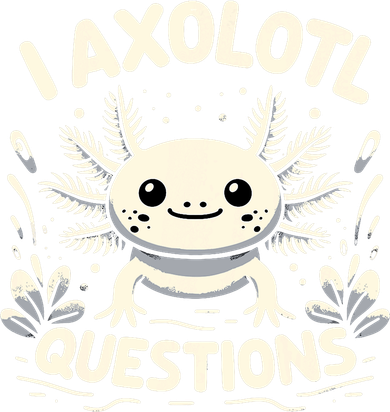 Cute Blue Axolotl Kawaii Funny I Axolotl Questions Golf Towel