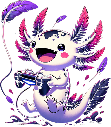 Cute Axolotl Playing Console Video Games Axolotl Gaming Tote Bag