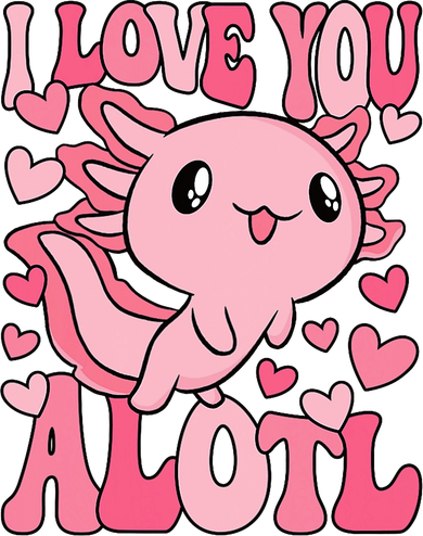 Cute Axolotl Valentines Day Valentine Women's Tank Top