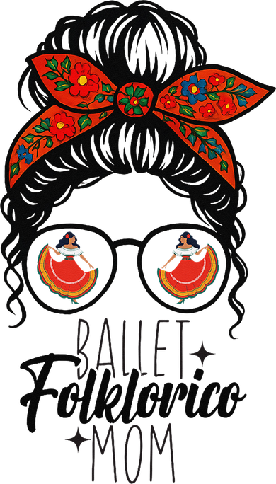 Ballet Folklorico Mom Messy Bun Mexican Dance Lover Women's Long Sleeve Shirt