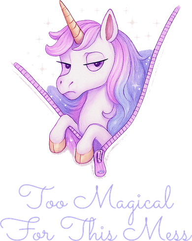 Too Magical For This Mess Funny Anti Social Unicorn Tote Bag