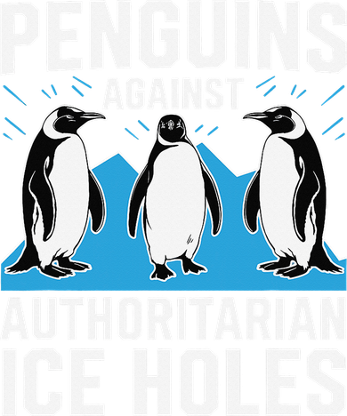 Penguins Against Authoritarian Ice Holes Resist Penguin Kids Long Sleeve Shirt
