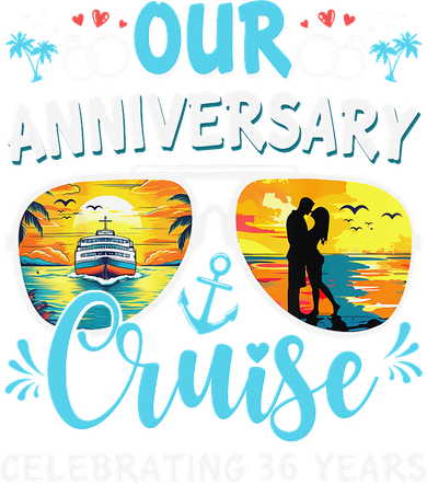 Our Anniversary Cruise Celebrating 36 Year Couples Trip Tote Bag