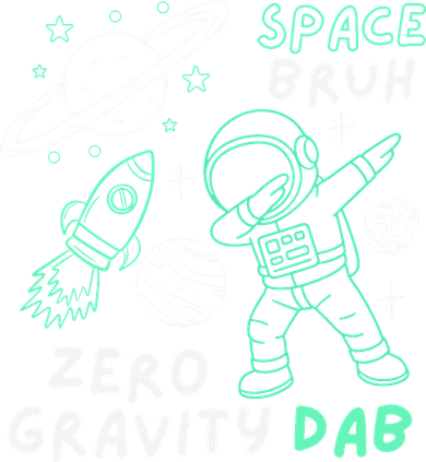 Space Bruh Zero Gravity Dab - Funny Astronaut Coaster