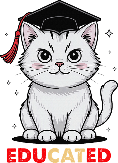 Educated Cat Graduation Cap Last Day Of School Tote Bag