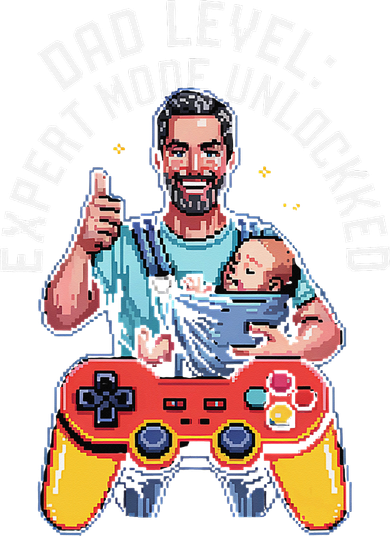 Gamer Dad  Achievement Unlocked Fatherhood Ceramic Ornament